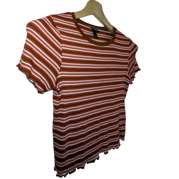 NWOT | Wild Fable Striped Lettuce Edge Crop Top - Picture 3 of 9